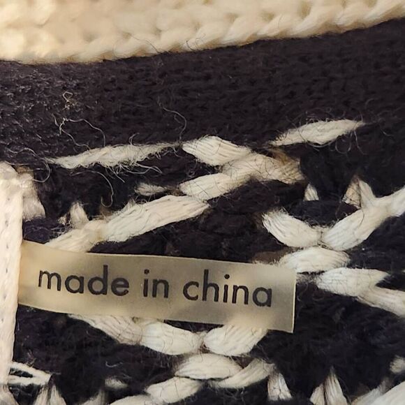 Calvin Klein turtle neck sweaterblack white knit design size 1x - Picture 6 of 8